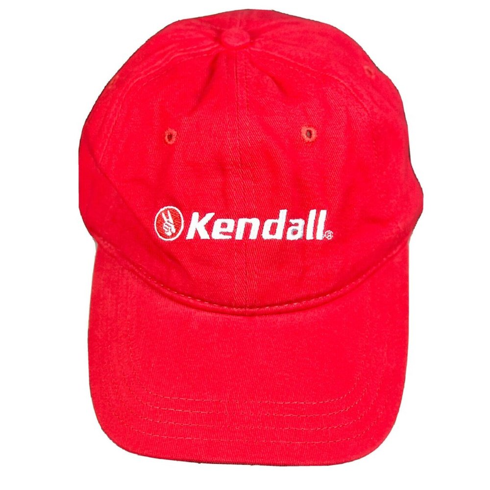 Red Kendall Motor Oil Baseball Hat Adjustable Strap Back Demand the Good Stuff